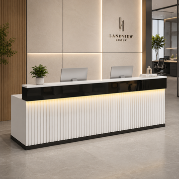 Slatted Reception Counter with LED Lighting