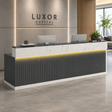 Slatted Reception Counter with LED Lighting