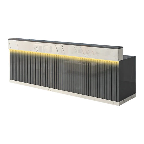 Slatted Reception Counter with LED Lighting