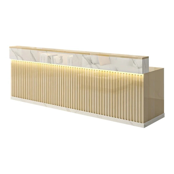 Slatted Reception Counter with LED Lighting