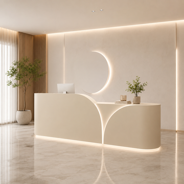 Reception Counter with Curved LED Front