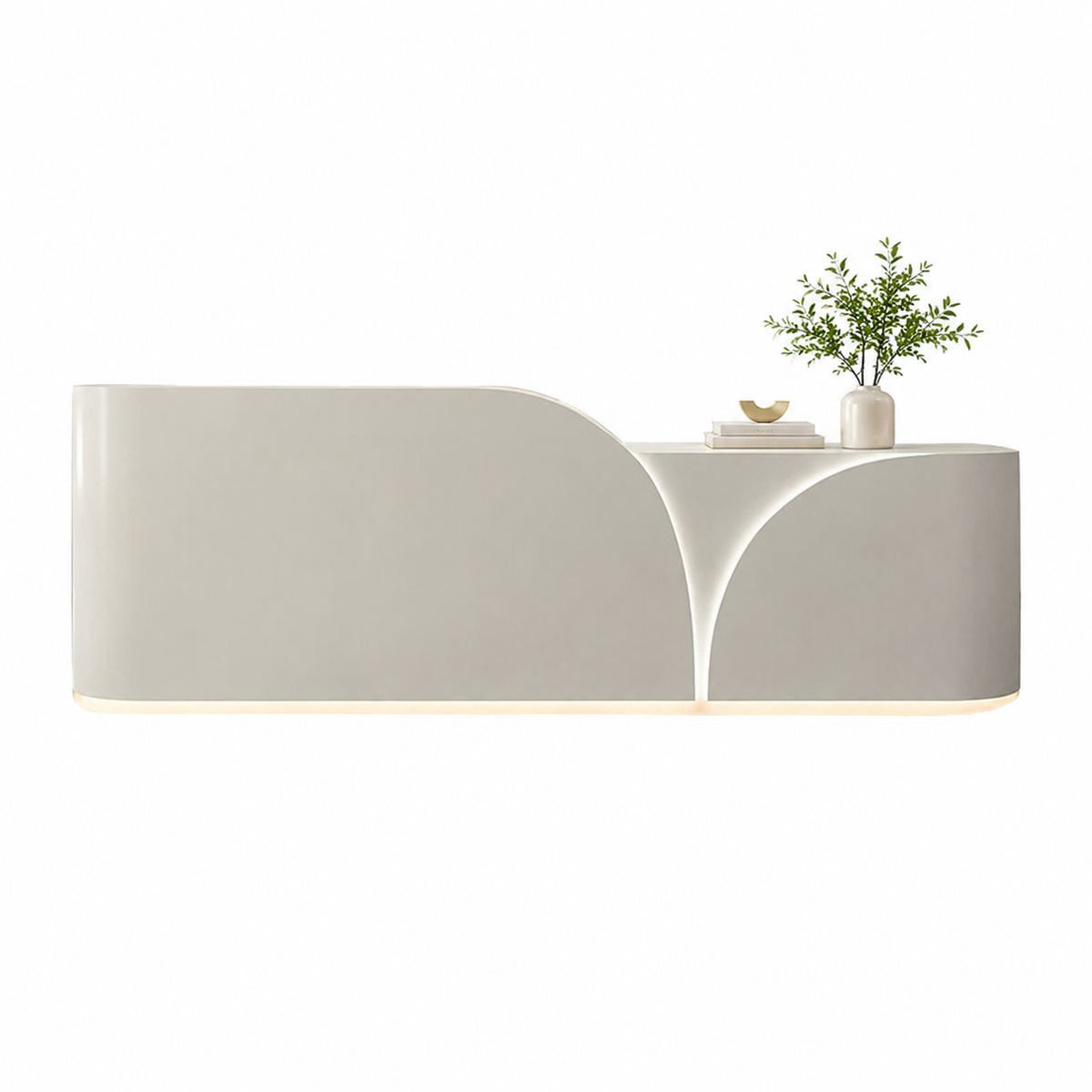 Reception Counter with Curved LED Front