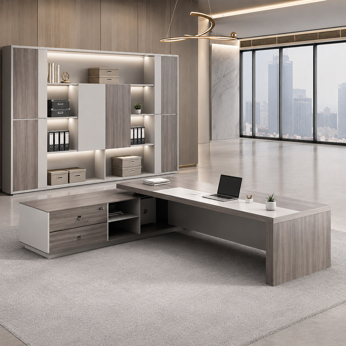 Executive Desk and Bookcase Options