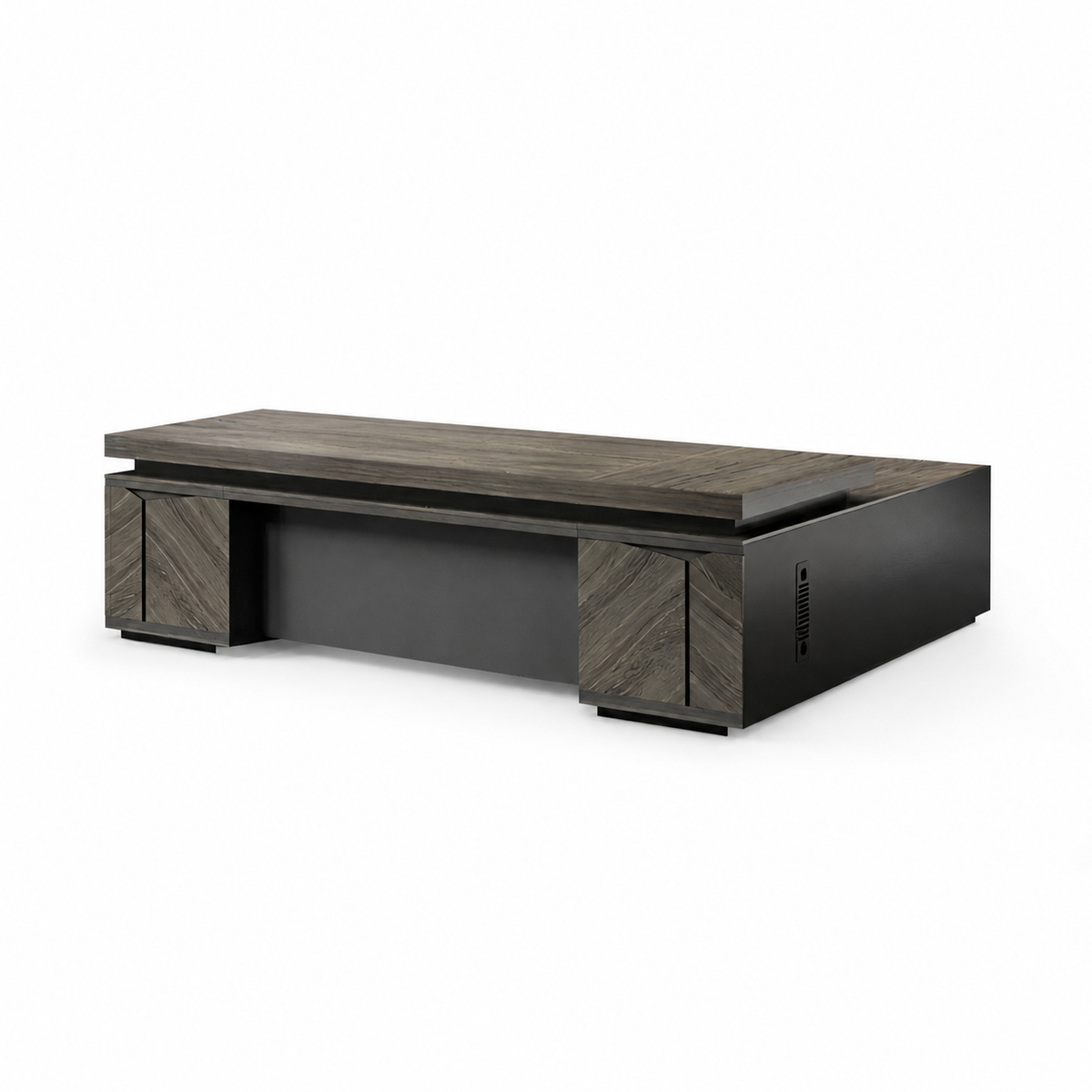 Executive Desk and Office Cabinet Options in Timber-Look Finish