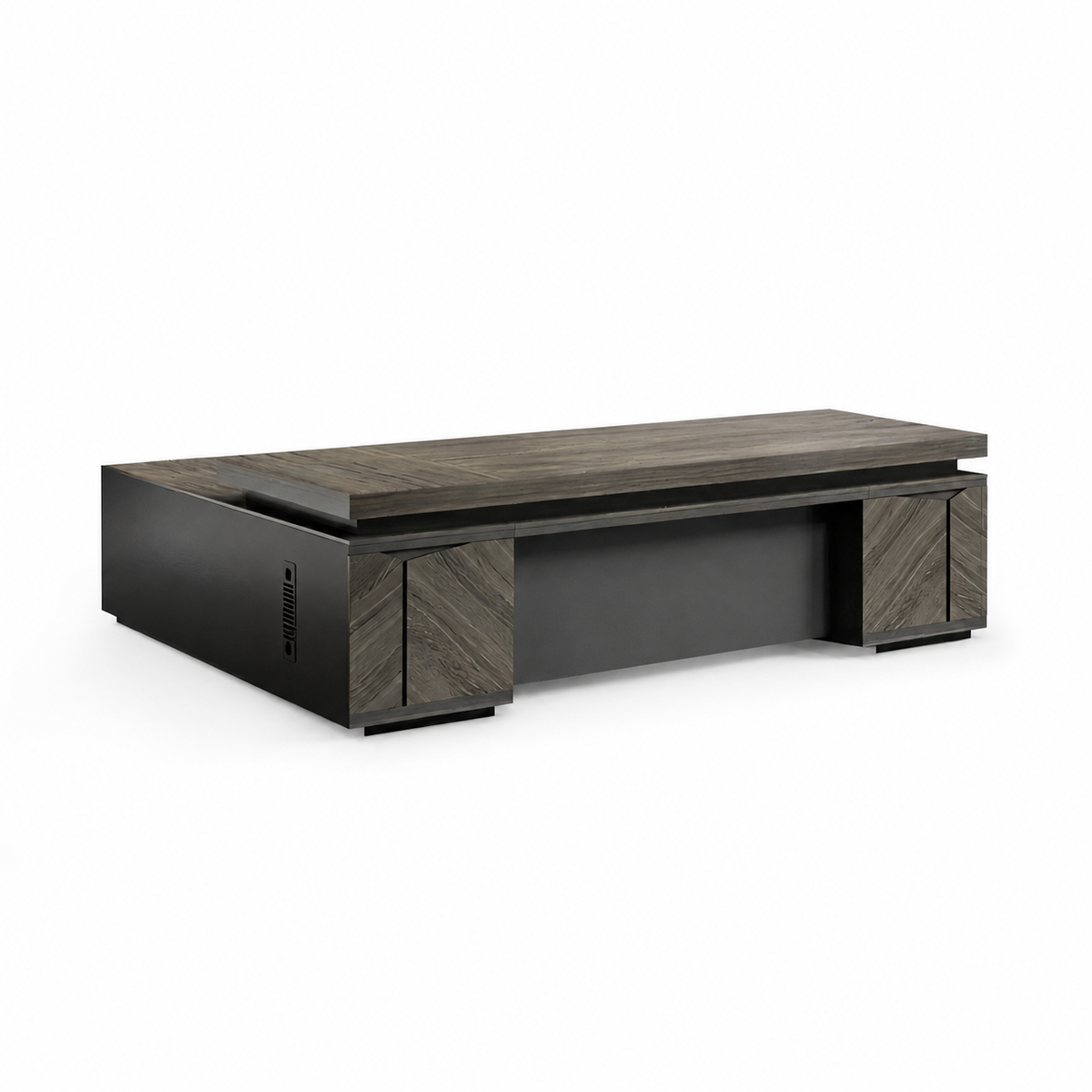 Executive Desk and Office Cabinet Options in Timber-Look Finish
