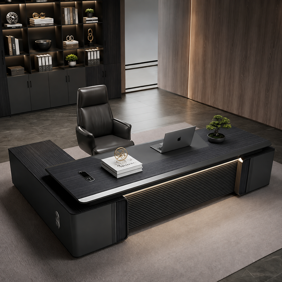 executive-desk-file-cabinet-lacquered-details