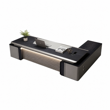 Executive Desk and File Cabinet Options with Lacquered Details