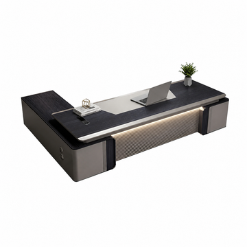 Executive Desk and File Cabinet Options with Lacquered Details