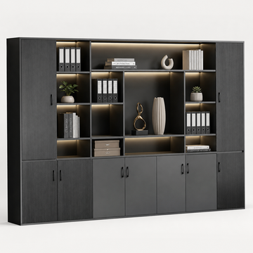 Executive Desk and File Cabinet Options with Lacquered Details