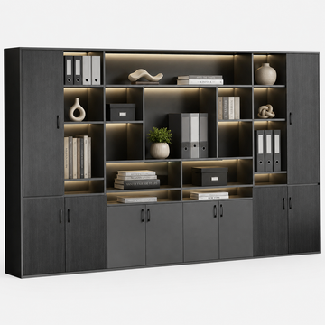 Executive Desk and File Cabinet Options with Lacquered Details