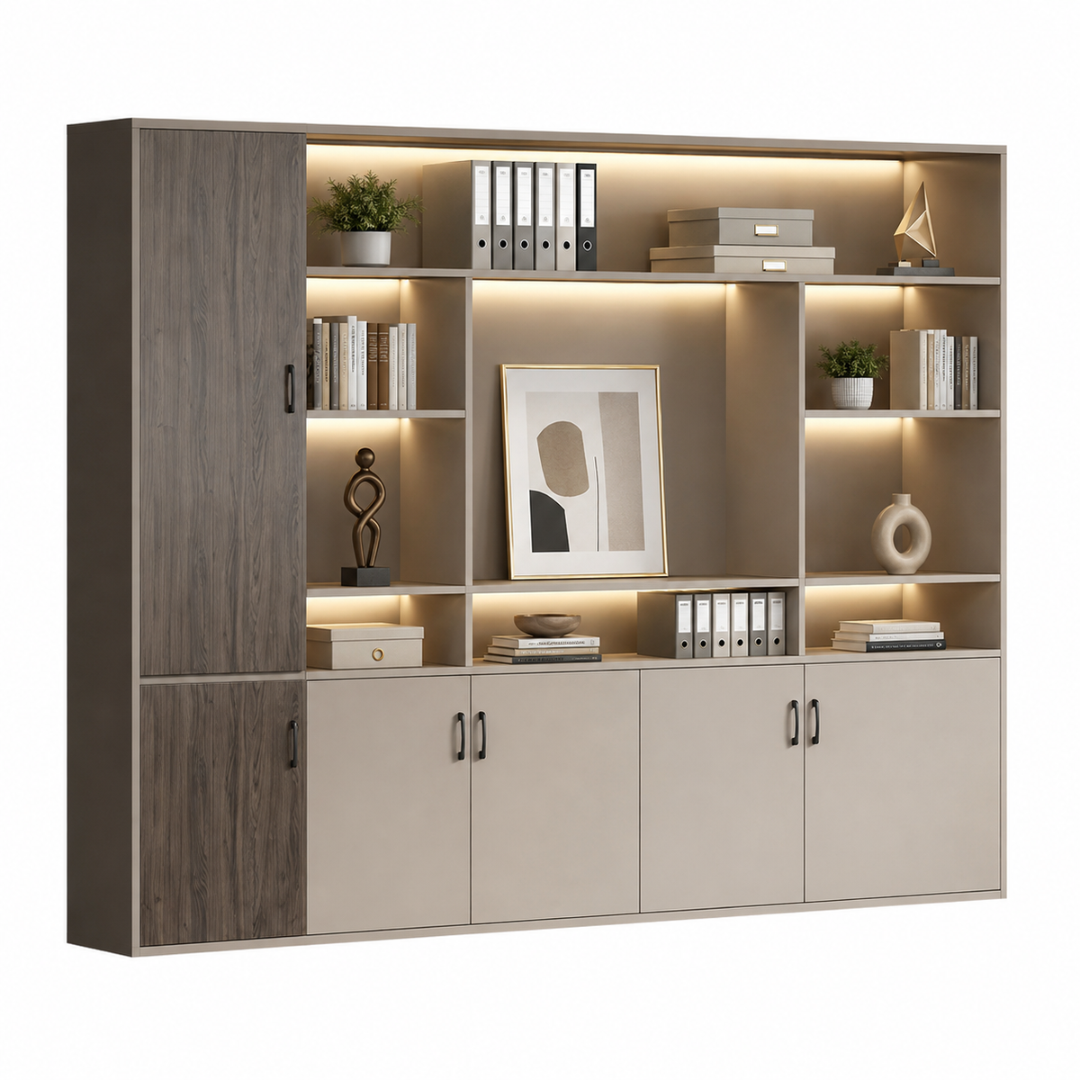 Executive Desk and File Cabinet Options with Lacquered Details