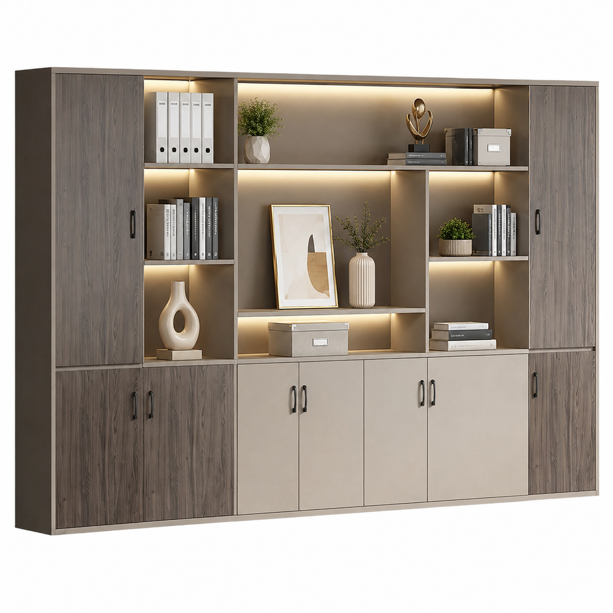 Executive Desk and File Cabinet Options with Lacquered Details