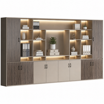 Executive Desk and File Cabinet Options with Lacquered Details