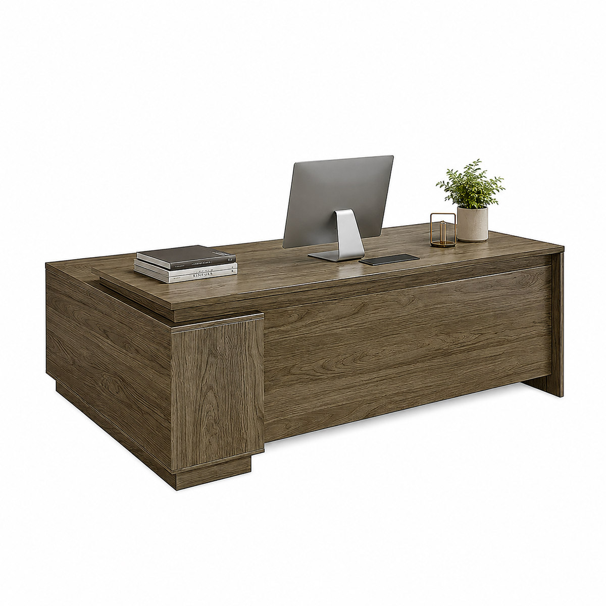 L-Shaped Executive Desk with Privacy Panel