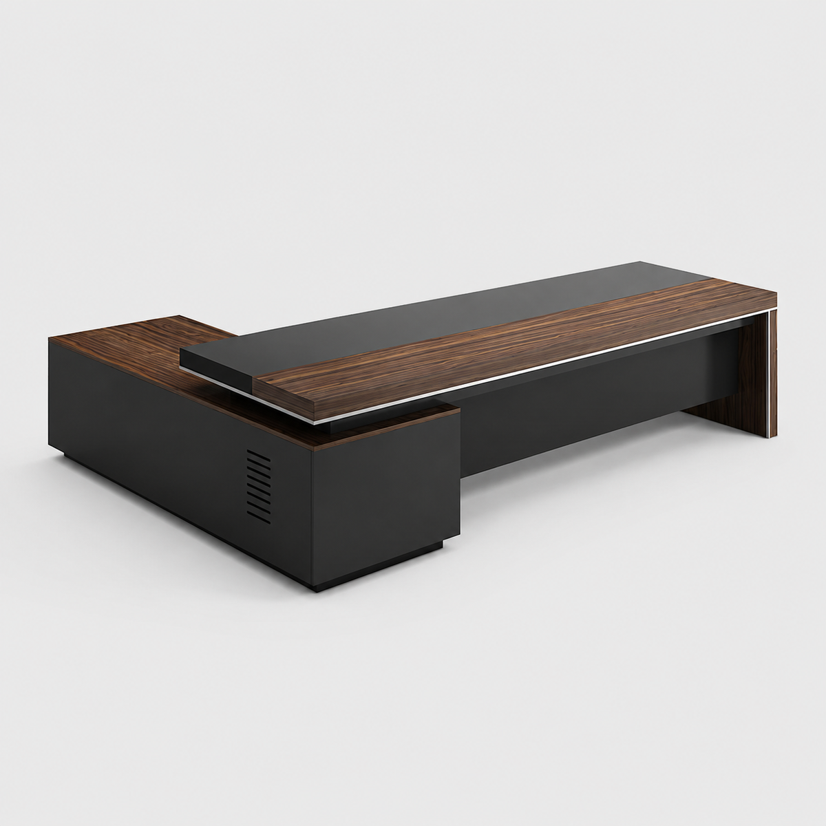 Executive Desk and File Cabinet Collection with Storage