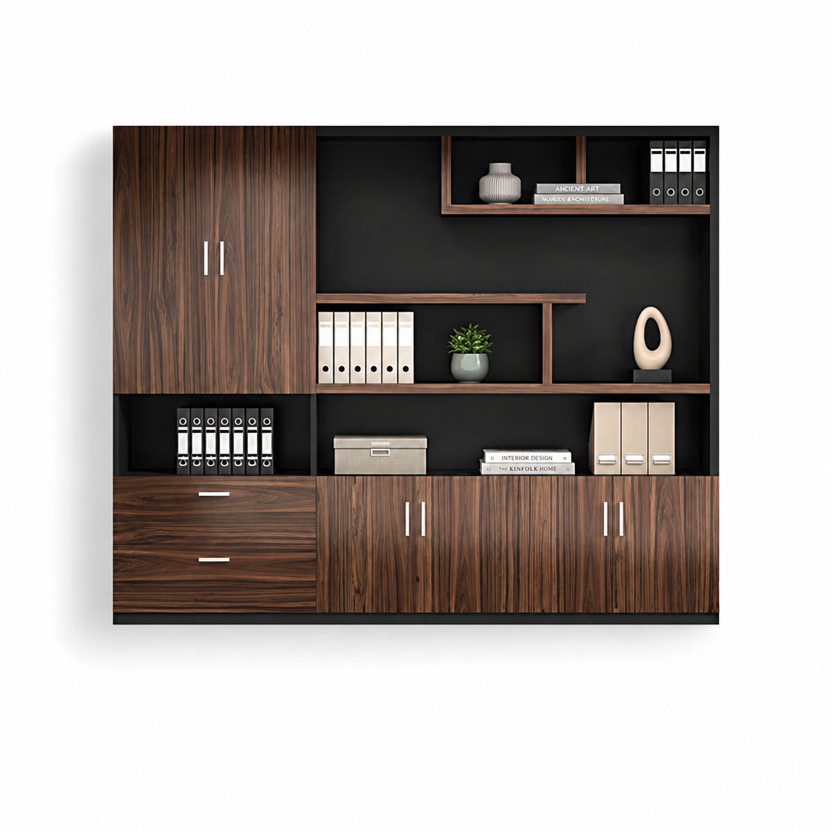 Executive Desk and File Cabinet Collection with Storage