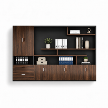 Executive Desk and File Cabinet Collection with Storage