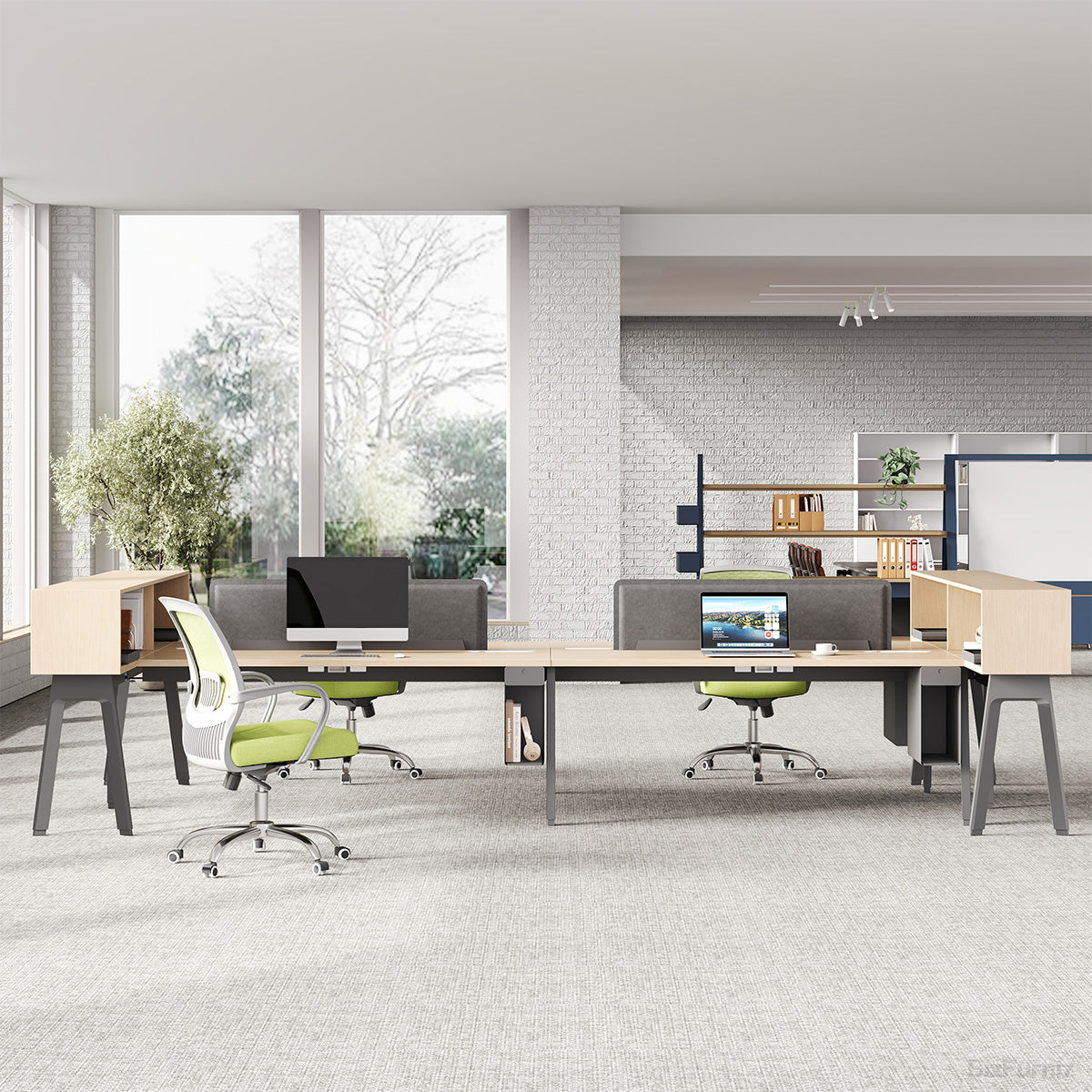 4 Person Modern Partition Office Workstation Desk